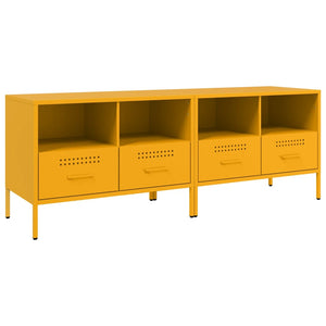 TV-Schränke Senfgelb Stahl 68x39x50,5cm, 2er-Set