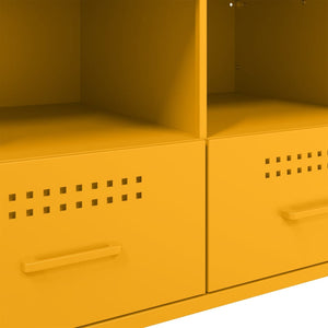 TV-Schränke Senfgelb Stahl 68x39x50,5cm, 2er-Set