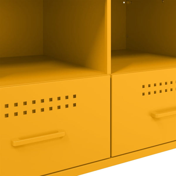 TV-Schränke Senfgelb Stahl 68x39x50,5cm, 2er-Set