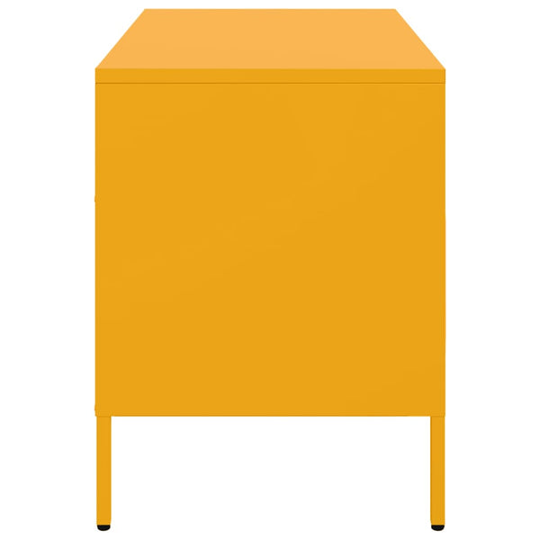 TV-Schränke Senfgelb Stahl 68x39x50,5cm, 2er-Set