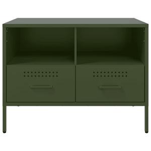 TV-Schrank Olivgrün Stahl 68x39x50,5 cm