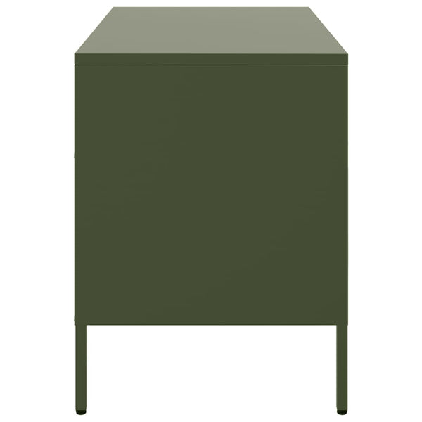 TV-Schrank Olivgrün Stahl 68x39x50,5 cm