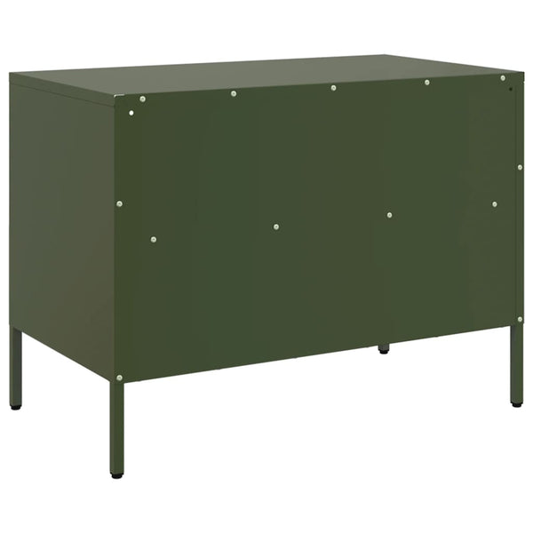 TV-Schrank Olivgrün Stahl 68x39x50,5 cm