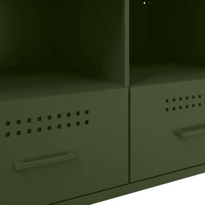 TV-Schrank Olivgrün Stahl 68x39x50,5 cm