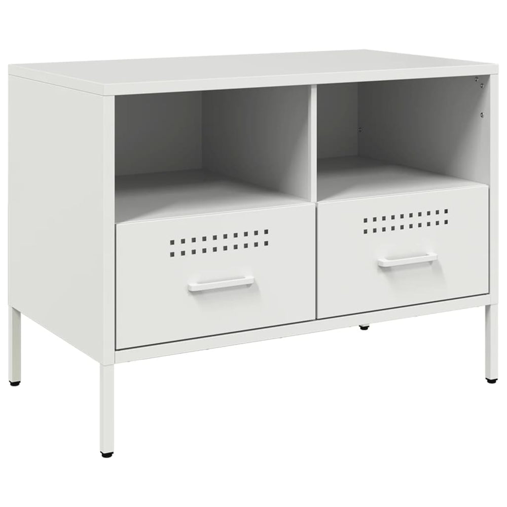TV-Schrank Weiß Stahl 68x39x50,5 cm