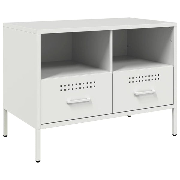 TV-Schrank Weiß Stahl 68x39x50,5 cm
