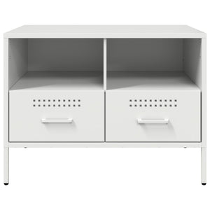 TV-Schrank Weiß Stahl 68x39x50,5 cm