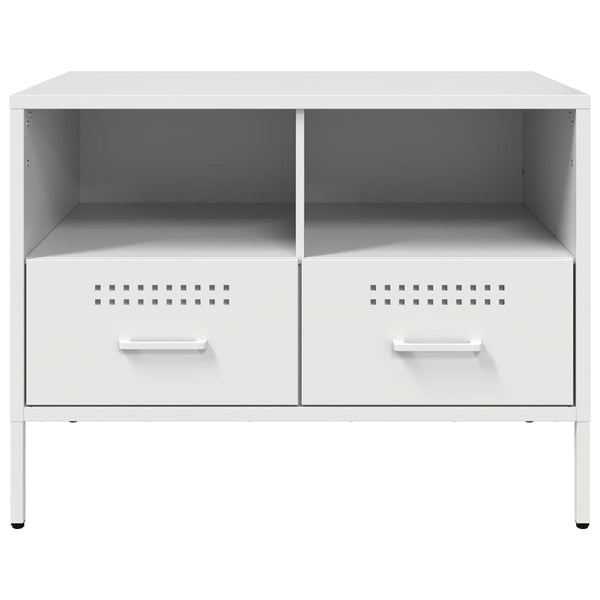 TV-Schrank Weiß Stahl 68x39x50,5 cm