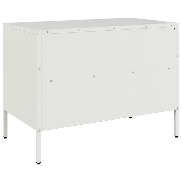 TV-Schrank Weiß Stahl 68x39x50,5 cm