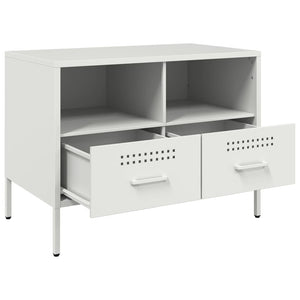 TV-Schrank Weiß Stahl 68x39x50,5 cm