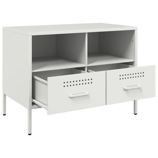 TV-Schrank Weiß Stahl 68x39x50,5 cm