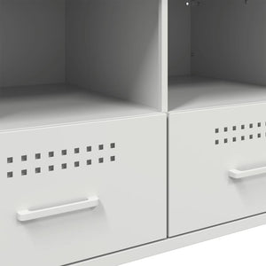 TV-Schrank Weiß Stahl 68x39x50,5 cm