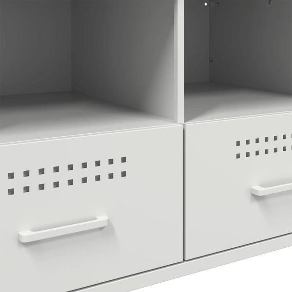 TV-Schrank Weiß Stahl 68x39x50,5 cm
