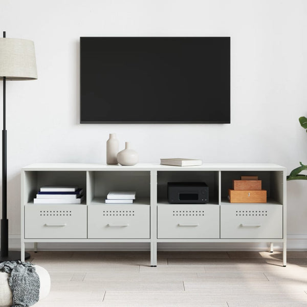 TV-Schränke Weiß Stahl 68x39x50,5cm, 2er-Set