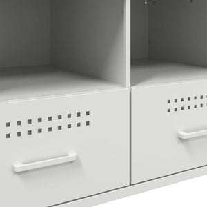 TV-Schränke Weiß Stahl 68x39x50,5cm, 2er-Set