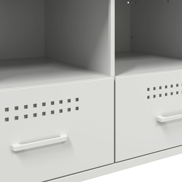 TV-Schränke Weiß Stahl 68x39x50,5cm, 2er-Set