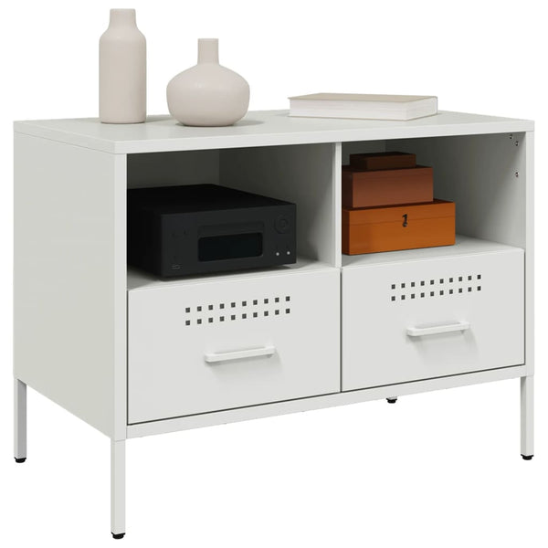 TV-Schränke Weiß Stahl 68x39x50,5cm, 2er-Set