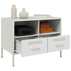 TV-Schränke Weiß Stahl 68x39x50,5cm, 2er-Set