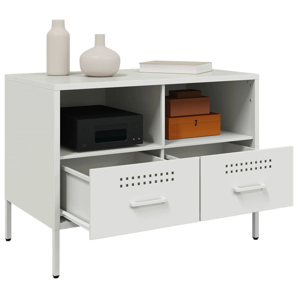TV-Schränke Weiß Stahl 68x39x50,5cm, 2er-Set