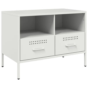 TV-Schränke Weiß Stahl 68x39x50,5cm, 2er-Set