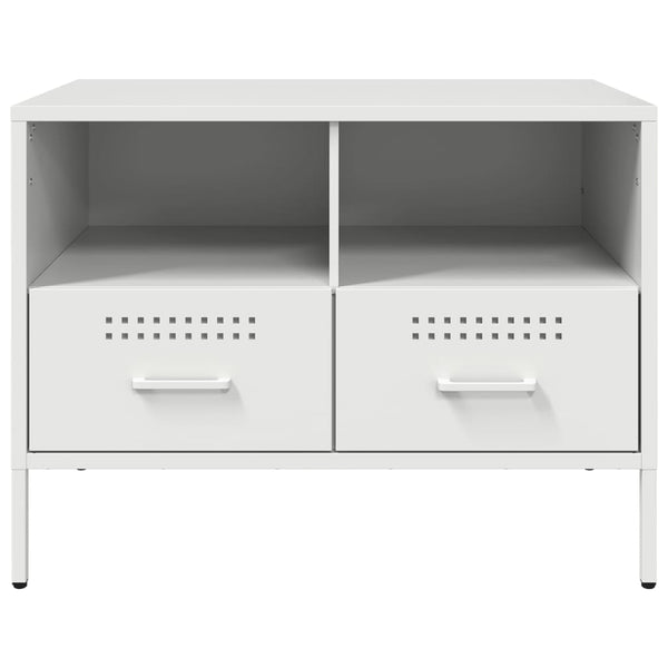 TV-Schränke Weiß Stahl 68x39x50,5cm, 2er-Set