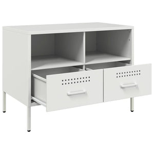 TV-Schränke Weiß Stahl 68x39x50,5cm, 2er-Set