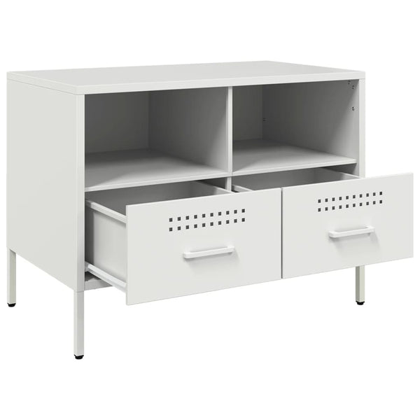 TV-Schränke Weiß Stahl 68x39x50,5cm, 2er-Set