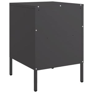 Nachttische 2er Set Schwarz Stahl