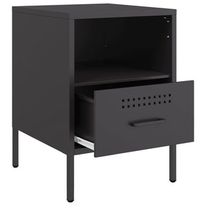 Nachttische 2er Set Schwarz Stahl