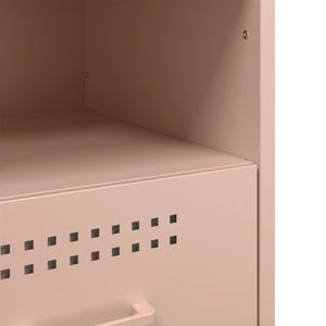 Nachttische 2er Set Rosa Stahl