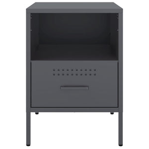 vidaXL Table de chevet Anthracite 36x39x50,5 cm Acier