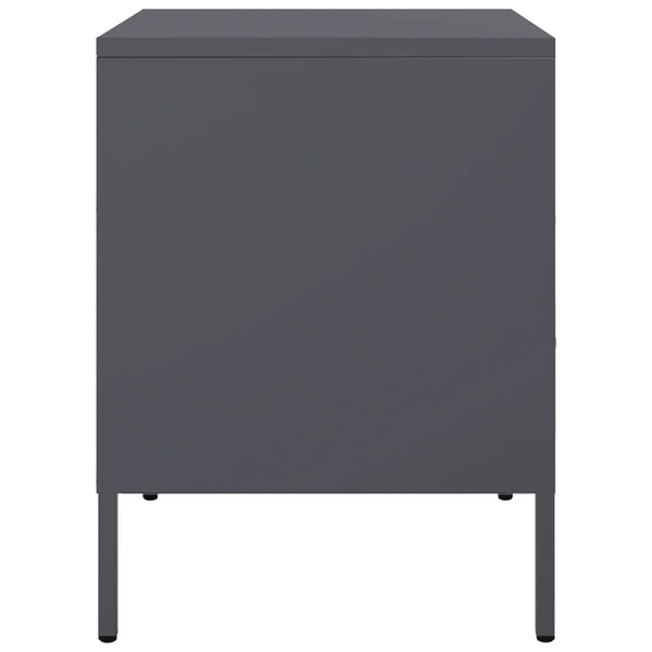 vidaXL Table de chevet Anthracite 36x39x50,5 cm Acier