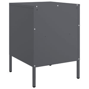 vidaXL Table de chevet Anthracite 36x39x50,5 cm Acier