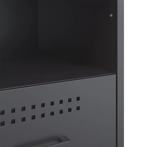 vidaXL Table de chevet Anthracite 36x39x50,5 cm Acier