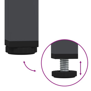 Nachttische 2er Set Anthrazit Stahl