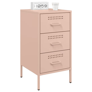 Nachttische 2er Set Rosa Stahl