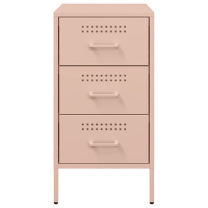 Nachttische 2er Set Rosa Stahl
