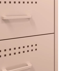 Nachttische 2er Set Rosa Stahl
