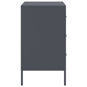 vidaXL Table de chevet anthracite 36x39x68 cm acier
