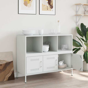 Weißes Stahl Sideboard 100,5 cm