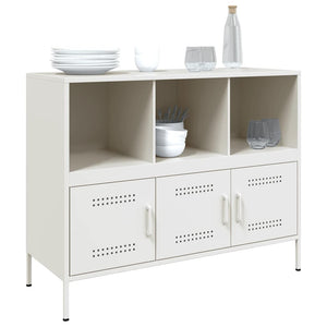 Weißes Stahl Sideboard 100,5 cm