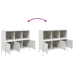 Weißes Stahl Sideboard 100,5 cm