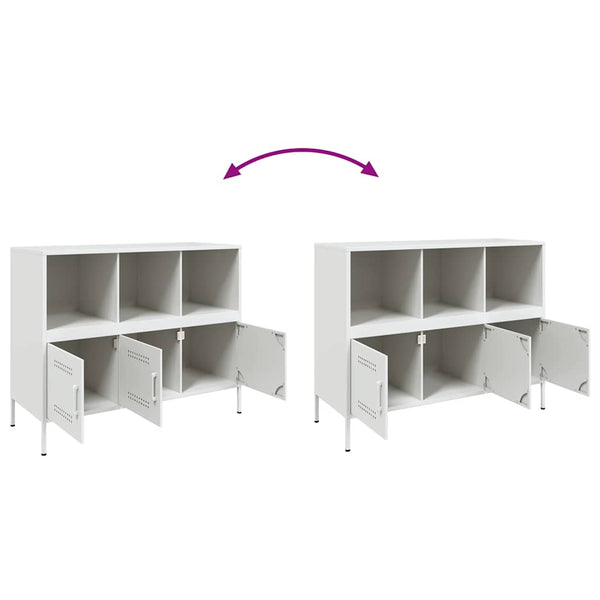 Weißes Stahl Sideboard 100,5 cm
