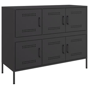 Schwarzes Stahl Sideboard, 100,5 cm
