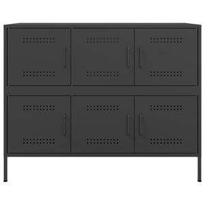 Schwarzes Stahl Sideboard, 100,5 cm
