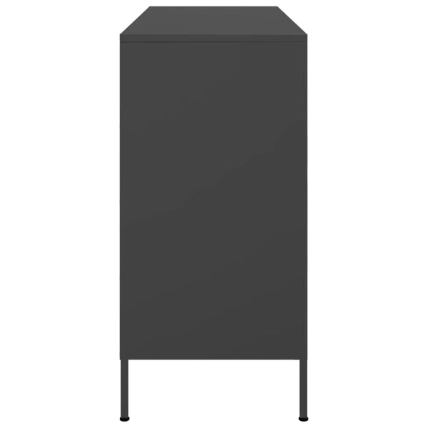 Schwarzes Stahl Sideboard, 100,5 cm