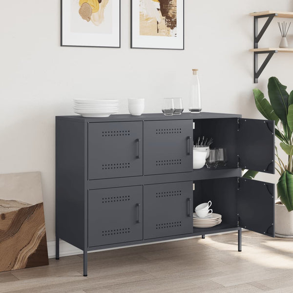 Sideboard Anthrazit Stahl 100,5 cm