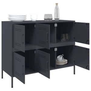 Sideboard Anthrazit Stahl 100,5 cm