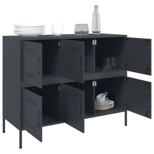 Sideboard Anthrazit Stahl 100,5 cm