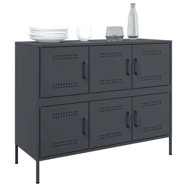 Sideboard Anthrazit Stahl 100,5 cm